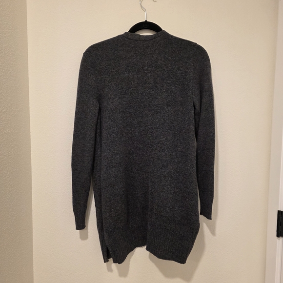 Long Gray Cardigan Sweater - Picture 2 of 4